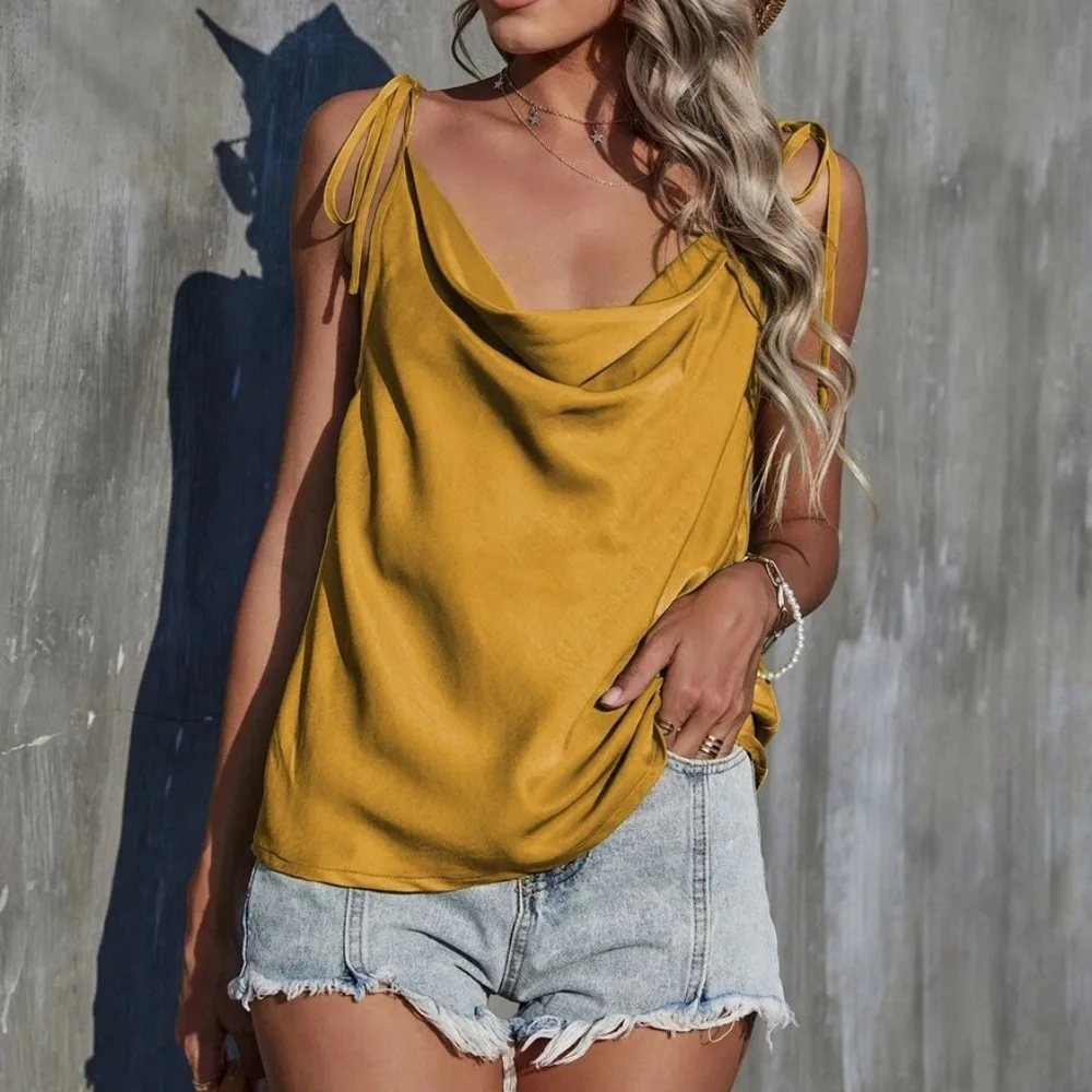 Luxe Satin Cami Tank Top - Picture 13 of 13